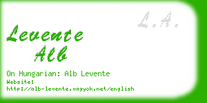 levente alb business card